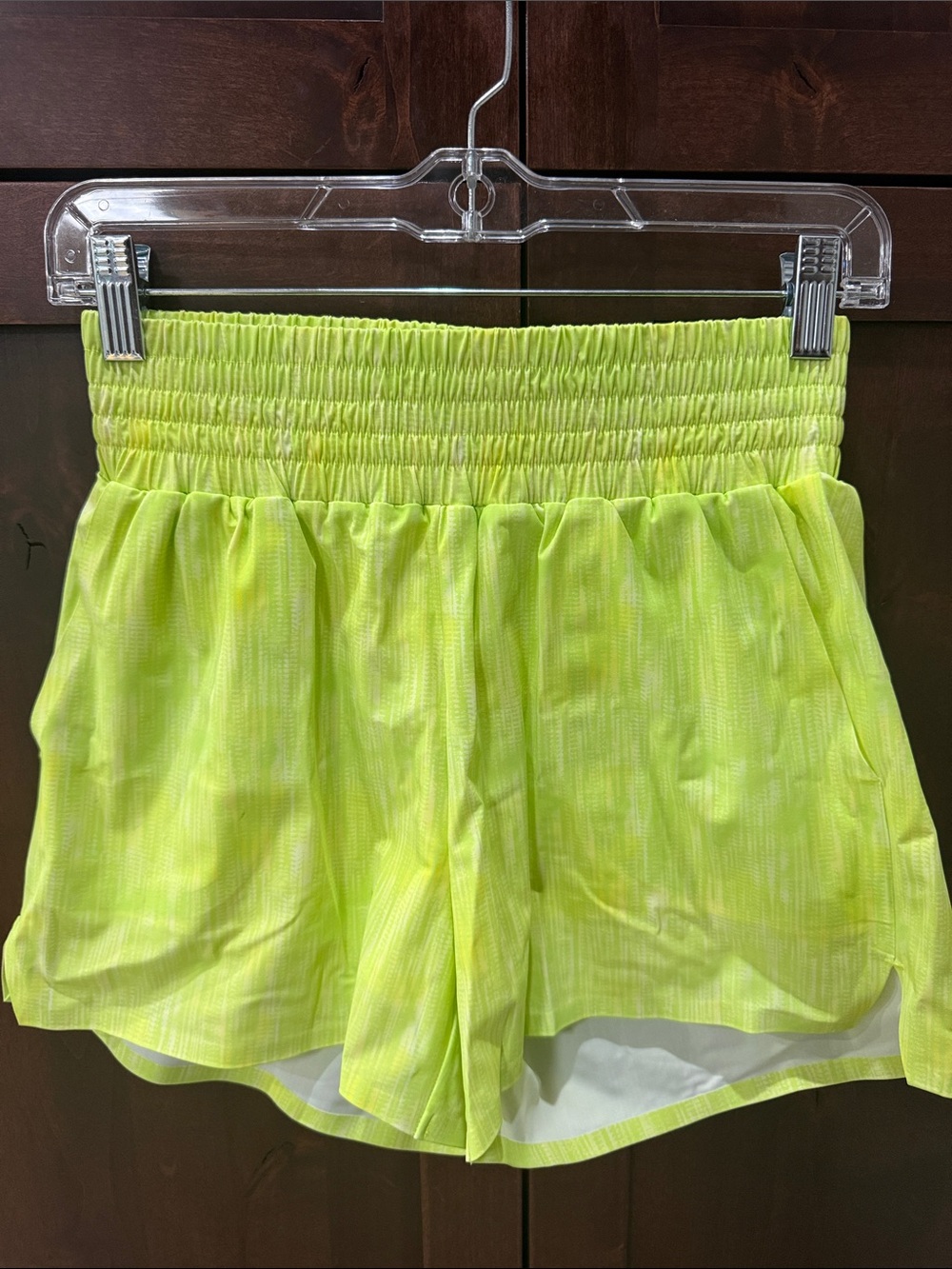 ZYIA Neon Lime Athletic Running Shorts